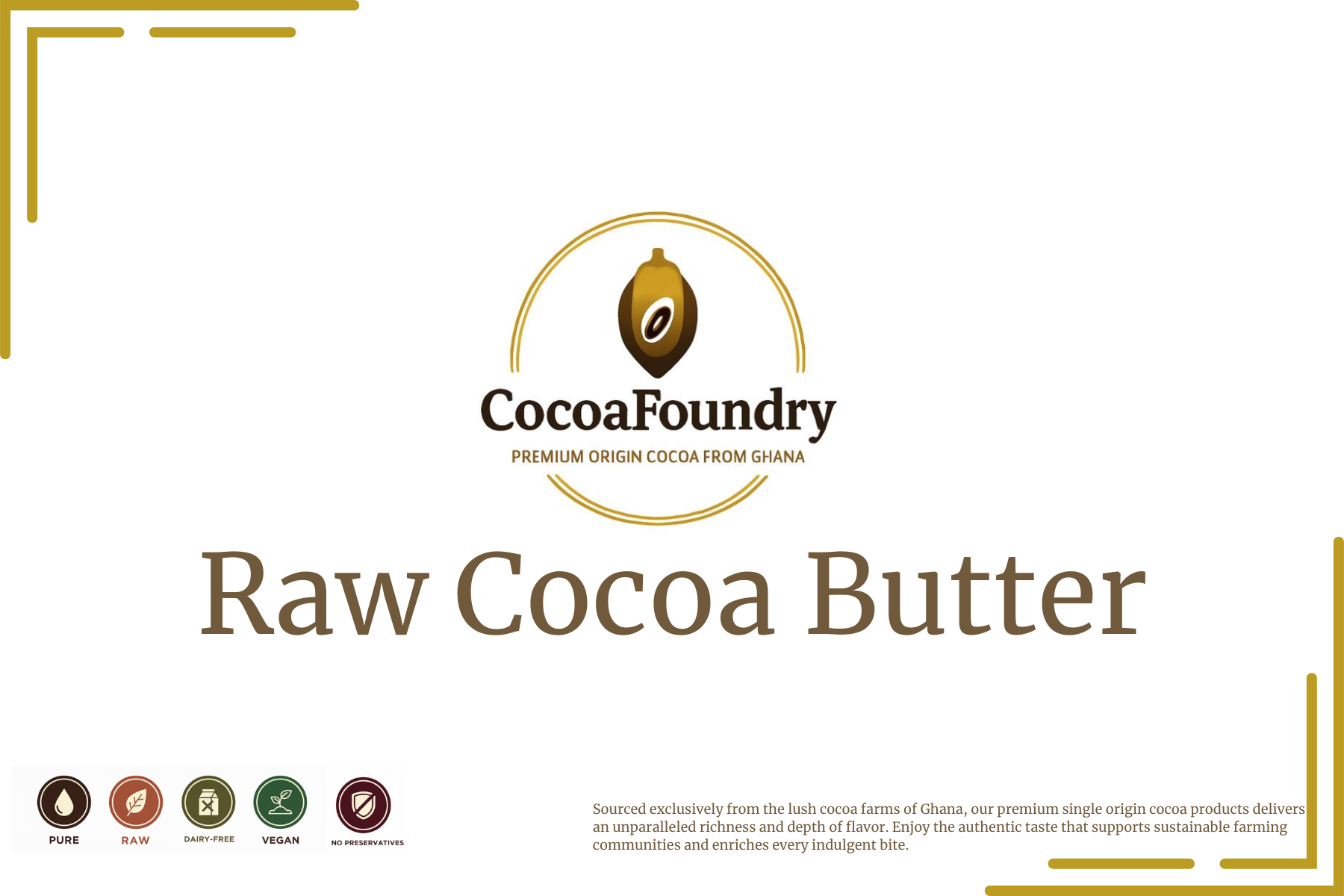 Cocoa Butter — Single-Origin Ghana