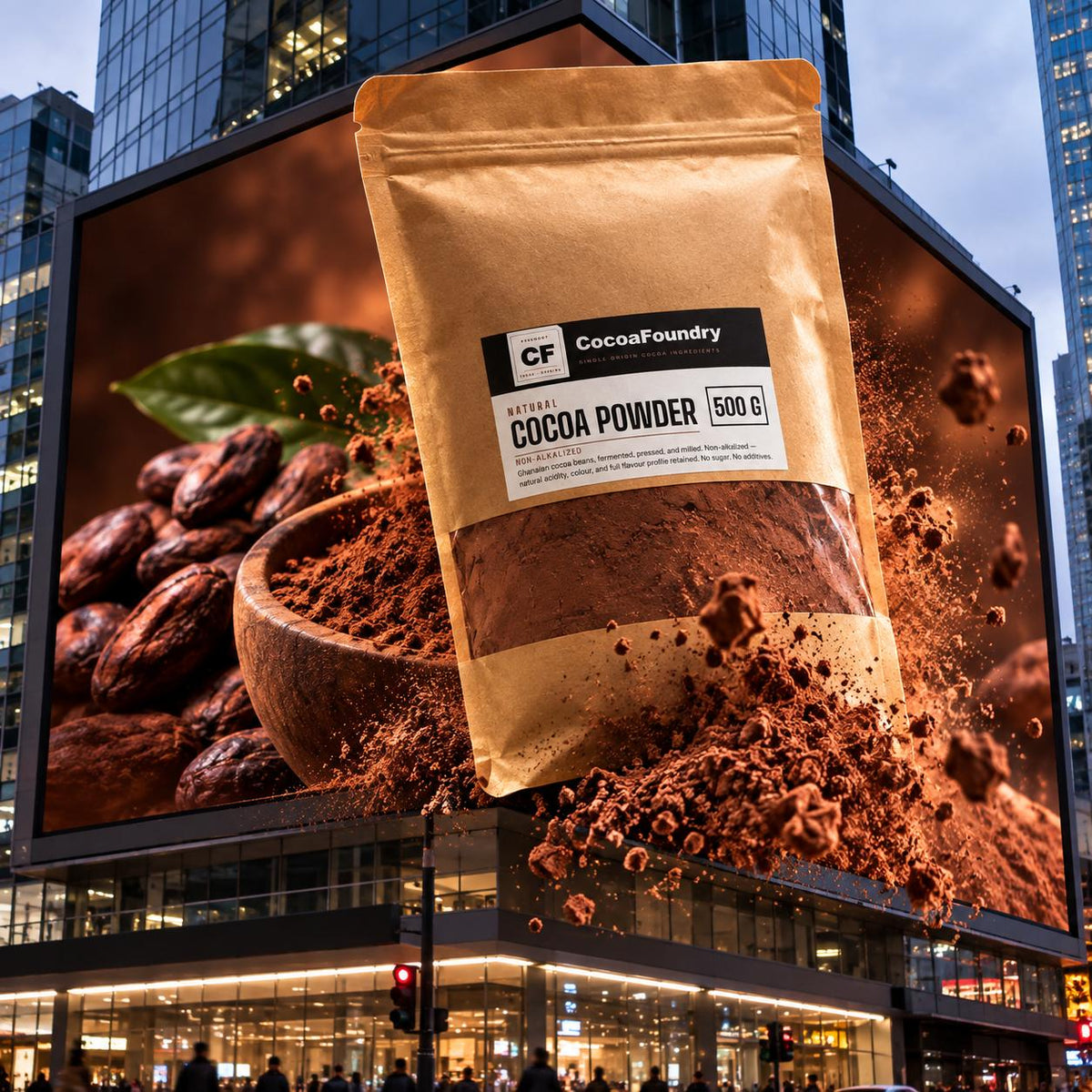 Natural Cocoa Powder, Single Origin Ghana, Non Alkalised